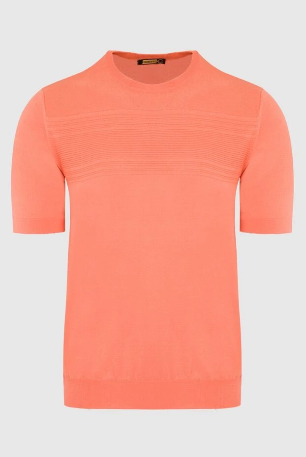 Zilli man cotton and silk short sleeve jumper orange for men купить с ценами и фото 164795 - photo 1