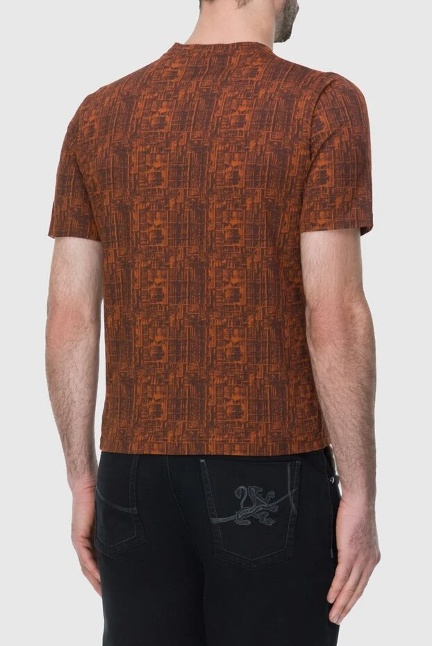 Zilli терракотовая футболка с текстурным графическим рисунком из хлопка
 164830 - фото 3