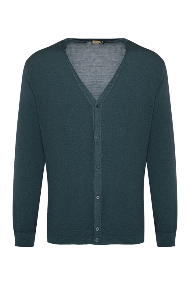 Zilli man men's cashmere and silk cardigan green купить с ценами и фото 164853 - photo 1