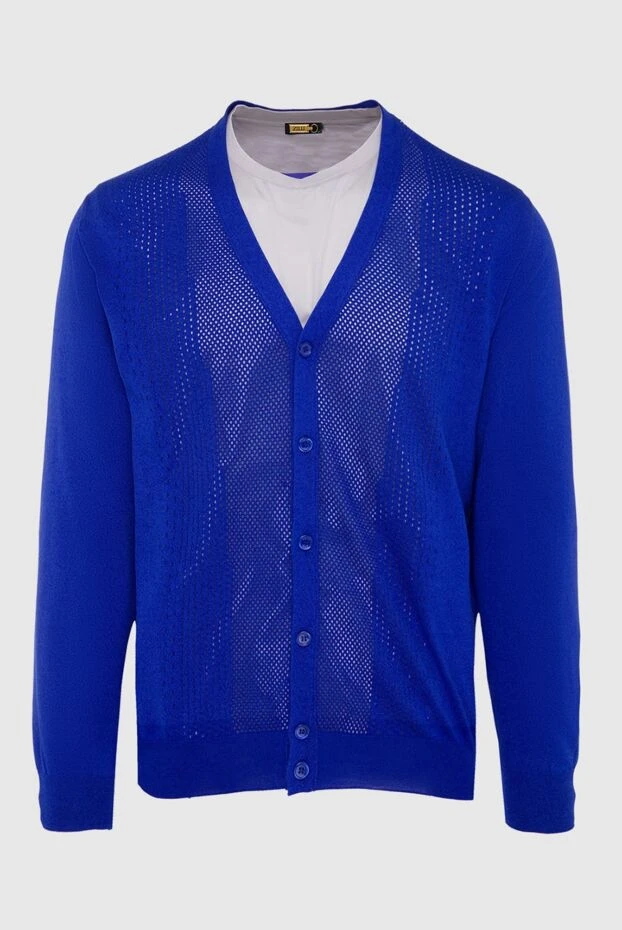 Zilli man men's cardigan made of cotton and silk blue купить с ценами и фото 164857 - photo 1