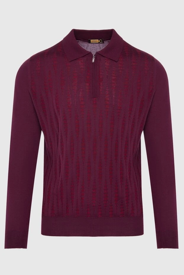 Zilli man long sleeve polo in silk and cashmere burgundy for men купить с ценами и фото 164890 - photo 1