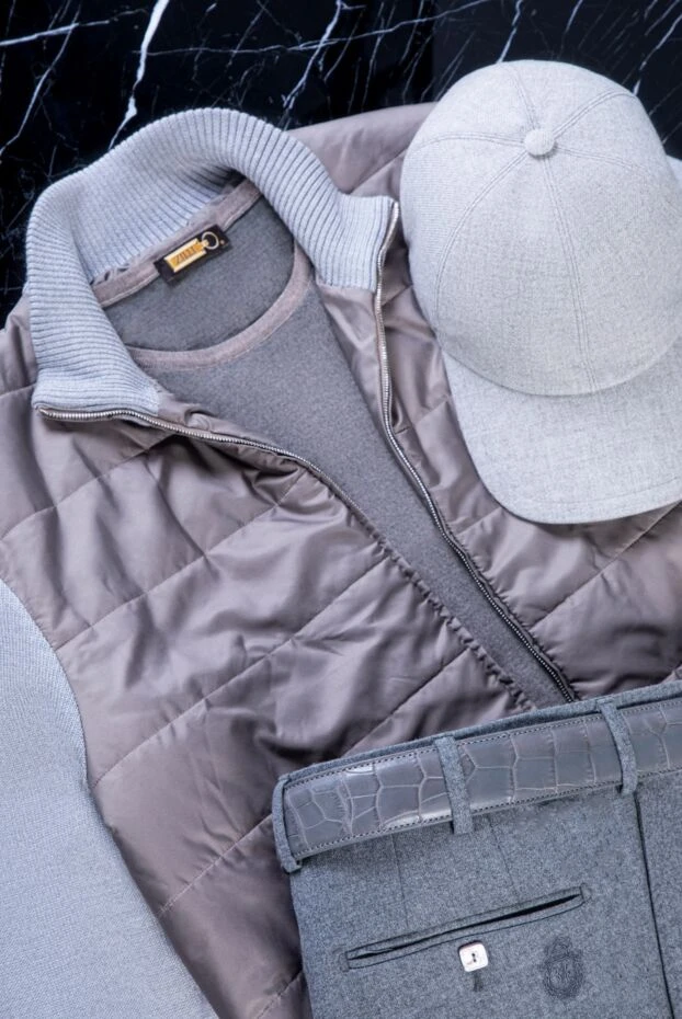 Brown jumper with visible seam effect for men - photo 2