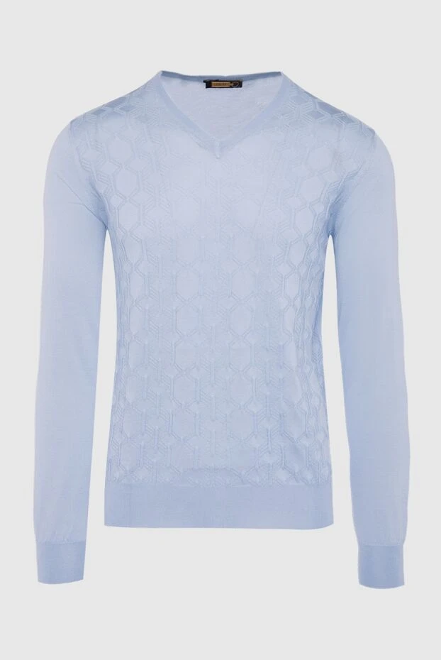 Zilli man blue silk jumper for men купить с ценами и фото 164939 - photo 1