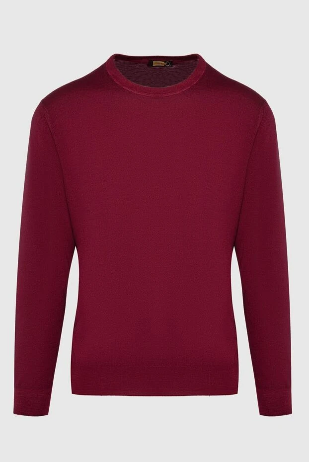 Zilli man cashmere and silk jumper burgundy for men купить с ценами и фото 164942 - photo 1