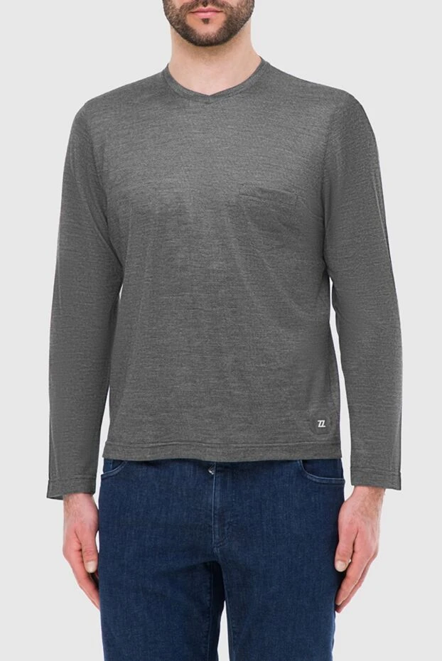 Zilli сұр кеуде қалтасы бар джемпер ерлерге арналған 164953 - фото 3