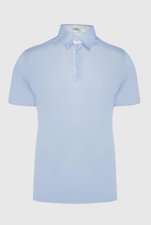 Zilli man blue cotton polo for men купить с ценами и фото 164954 - photo 1