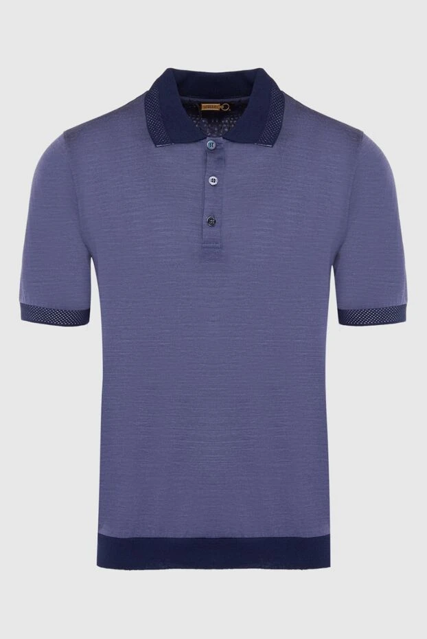 Zilli man cotton and silk polo blue for men купить с ценами и фото 164955 - photo 1