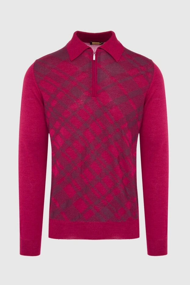 Zilli man long sleeve polo in silk and cashmere red for men купить с ценами и фото 164960 - photo 1