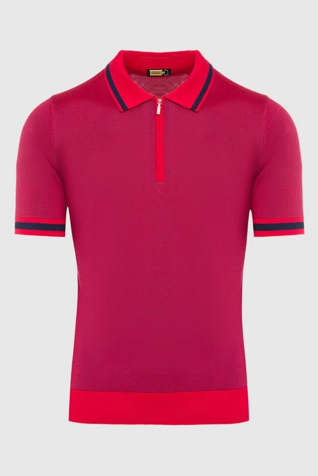 Zilli man cotton and silk polo red for men купить с ценами и фото 164963 - photo 1