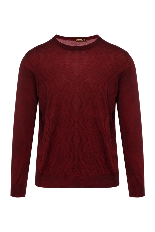 Zilli man cashmere and silk jumper burgundy for men купить с ценами и фото 164971 - photo 1