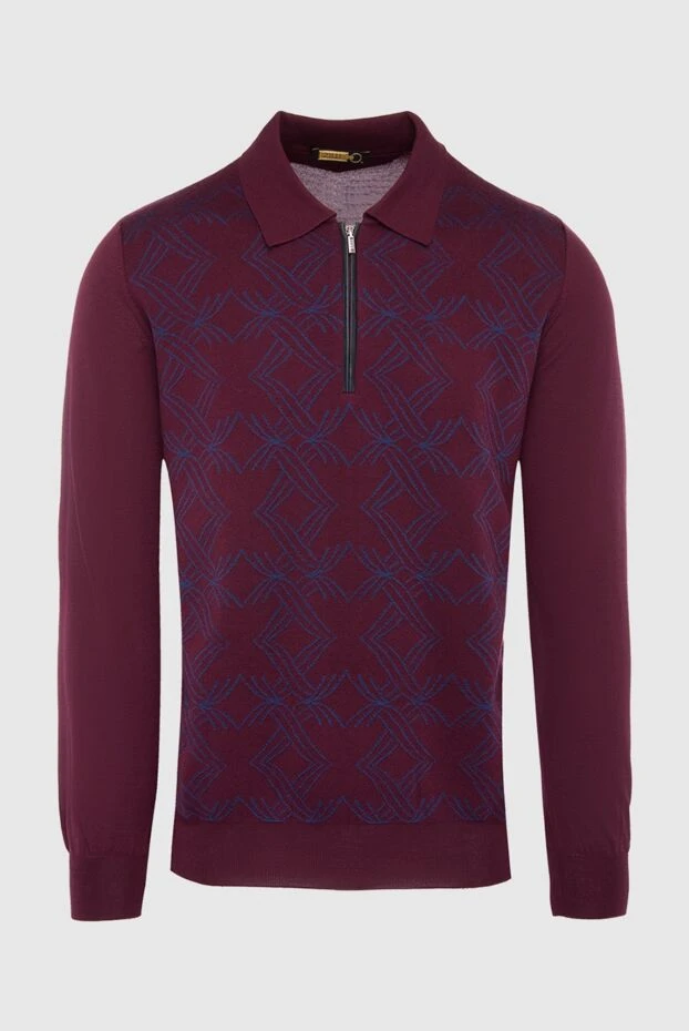 Zilli man long sleeve polo in silk and cashmere burgundy for men купить с ценами и фото 164975 - photo 1