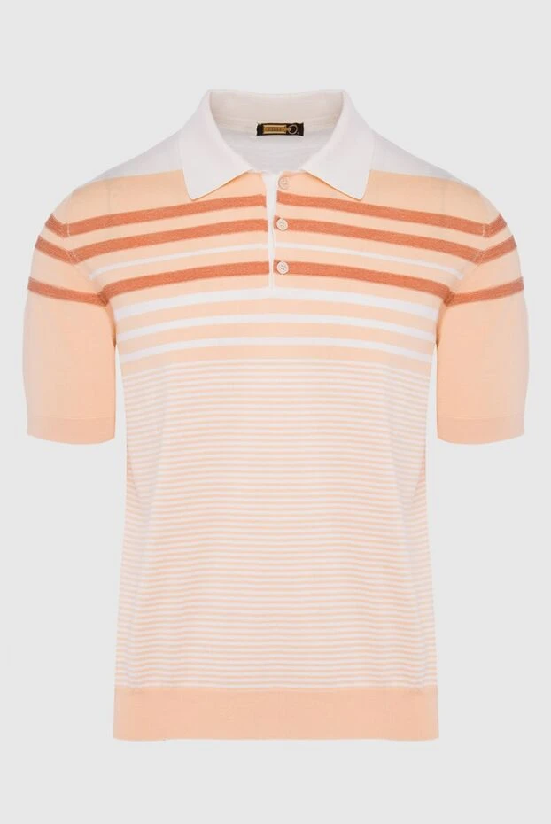 Zilli man cotton and silk polo orange for men купить с ценами и фото 164986 - photo 1