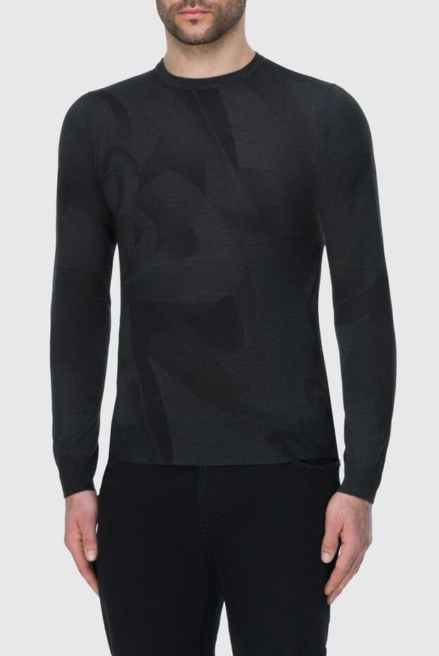 Zilli джемпер из кашемира, шелка и шерсти черный мужской 164991 - фото 3
