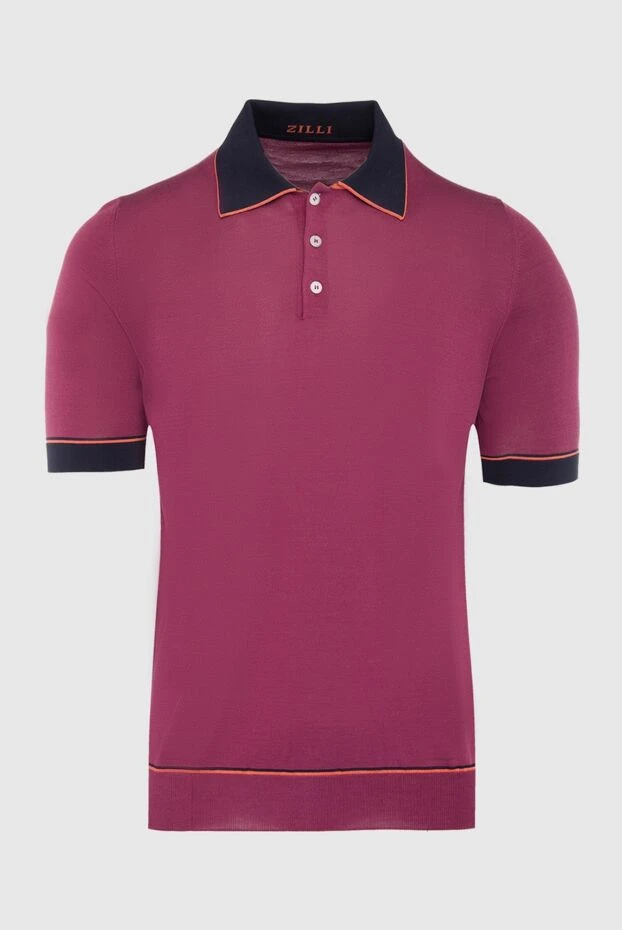 Zilli man silk and viscose polo burgundy for men купить с ценами и фото 164994 - photo 1