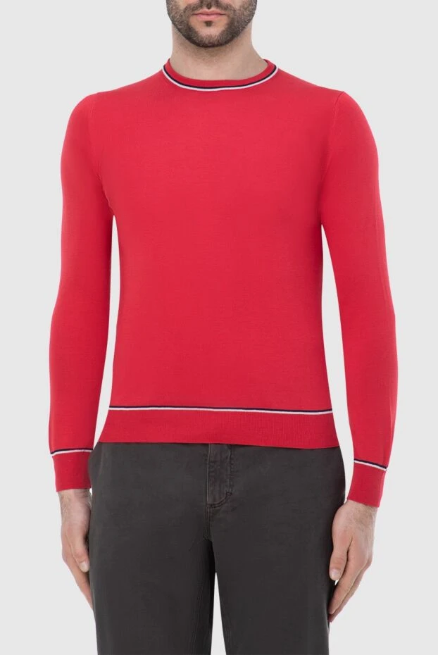 Zilli лонгслив из шелка и вискозы красный мужской 164995 - фото 3