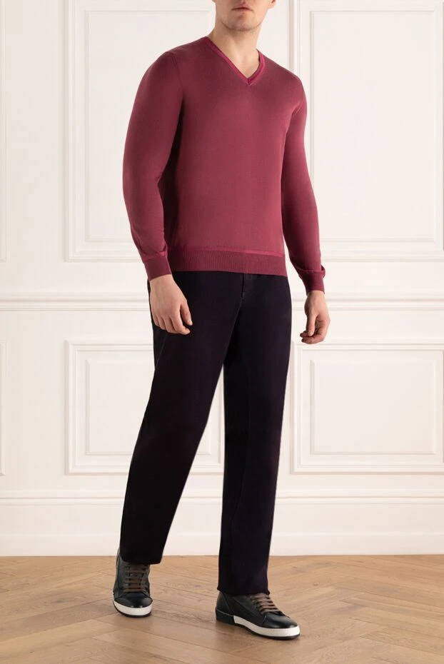 Zilli man silk and cotton jumper pink for men купить с ценами и фото 164998 - photo 2