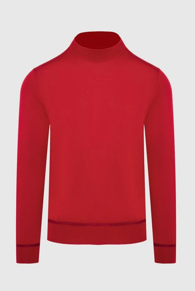 Zilli man men's jumper with a high stand-up collar, cashmere and silk, red купить с ценами и фото 165002 - photo 1