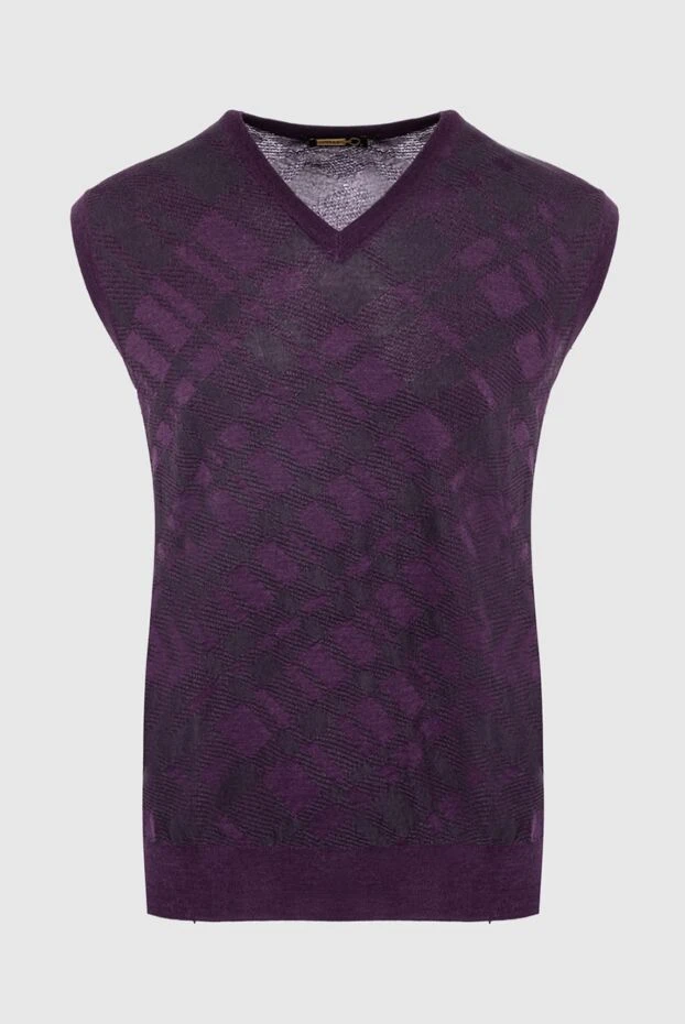 Zilli man men's cashmere and silk vest, purple купить с ценами и фото 165017 - photo 1