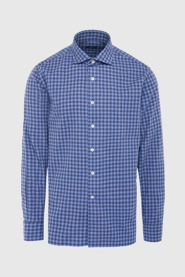 Alessandro Gherardi man blue cotton shirt for men купить с ценами и фото 165026 - photo 1