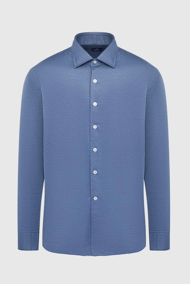 Alessandro Gherardi man blue cotton shirt for men купить с ценами и фото 165027 - photo 1