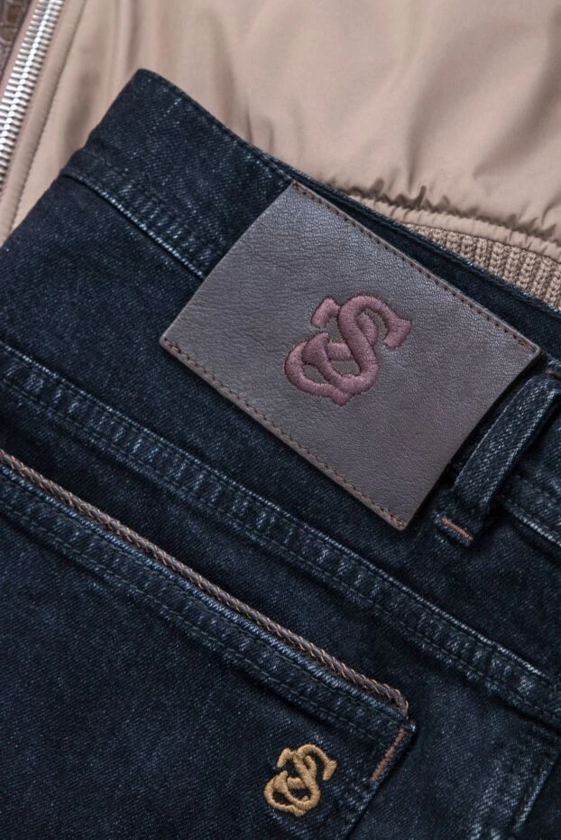 Scissor Scriptor джинсы мужские классические чёрные с вышивкой на кармане 165036 - фото 2