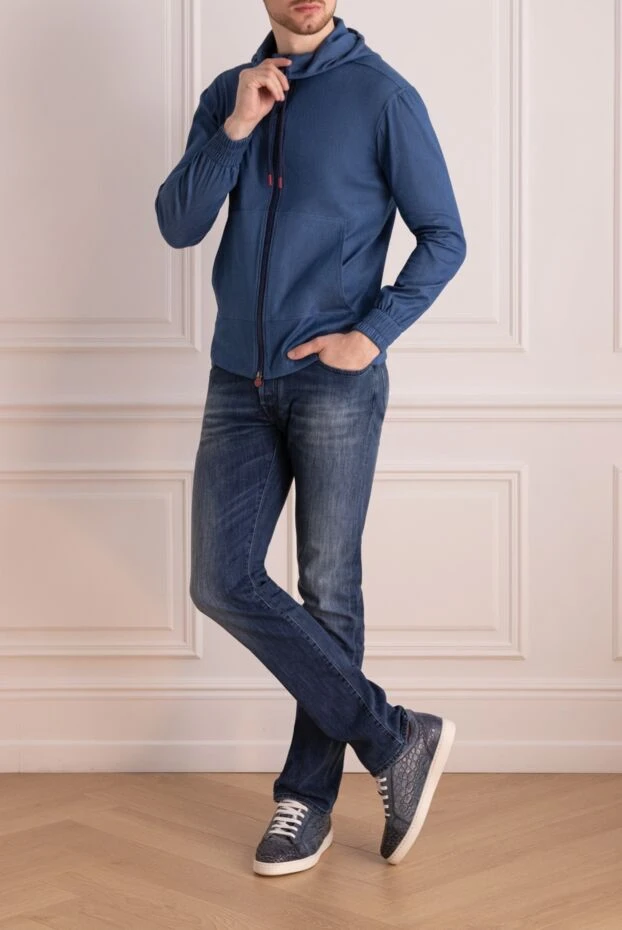 Jacob Cohen man cotton and elastane blue jeans for men купить с ценами и фото 165086 - photo 2