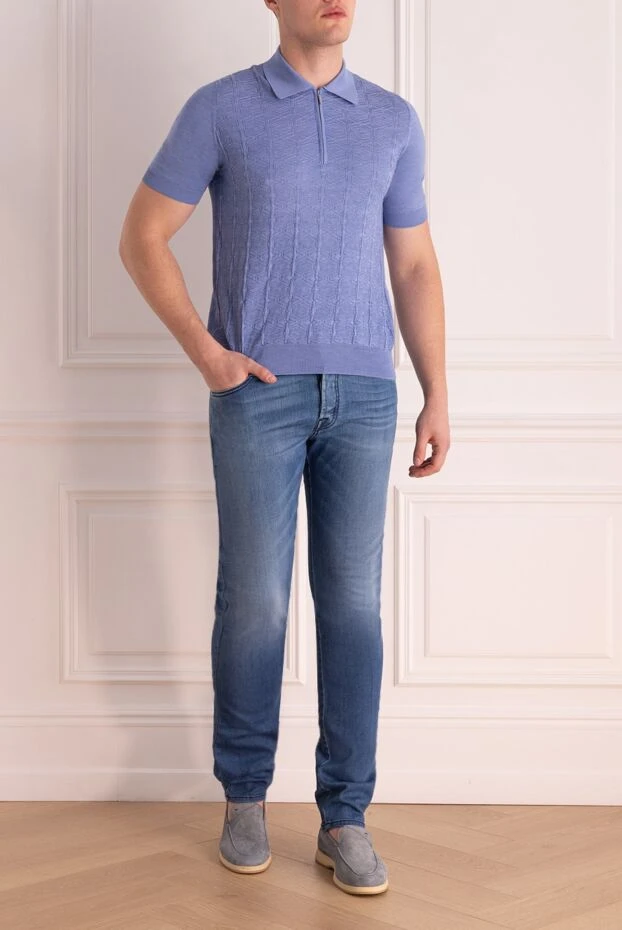 Jacob Cohen man cotton and elastane blue jeans for men купить с ценами и фото 165105 - photo 2