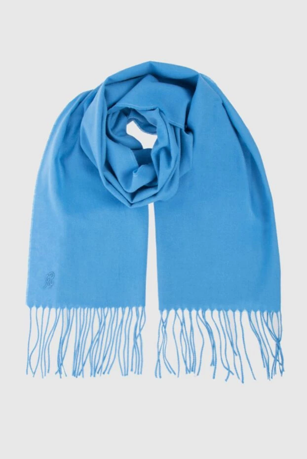 Blue cashmere scarf for men - photo 1
