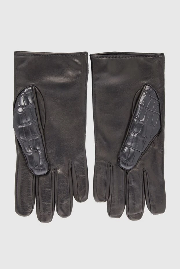 Stefano Ricci перчатки из кожи крокодила черные мужские 165141 - фото 3