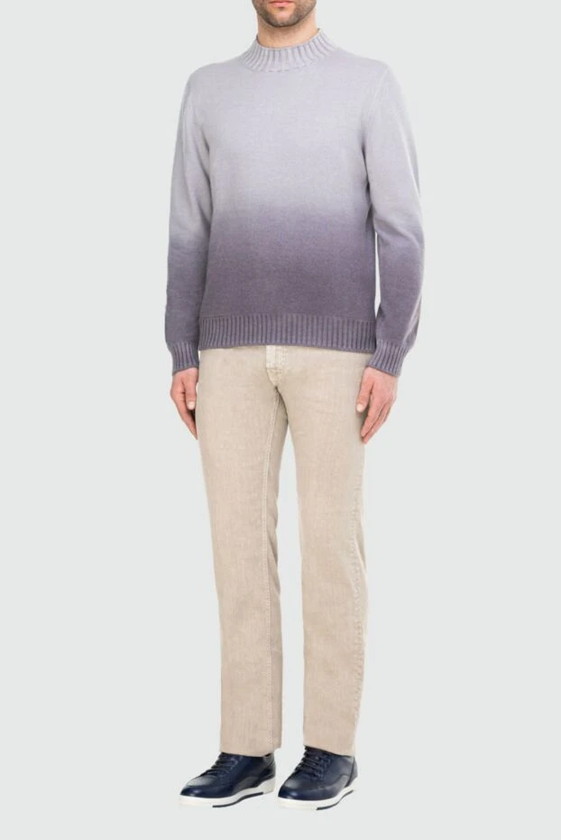 Stefano Ricci джинсы из льна и хлопка бежевые мужские 165152 - фото 2