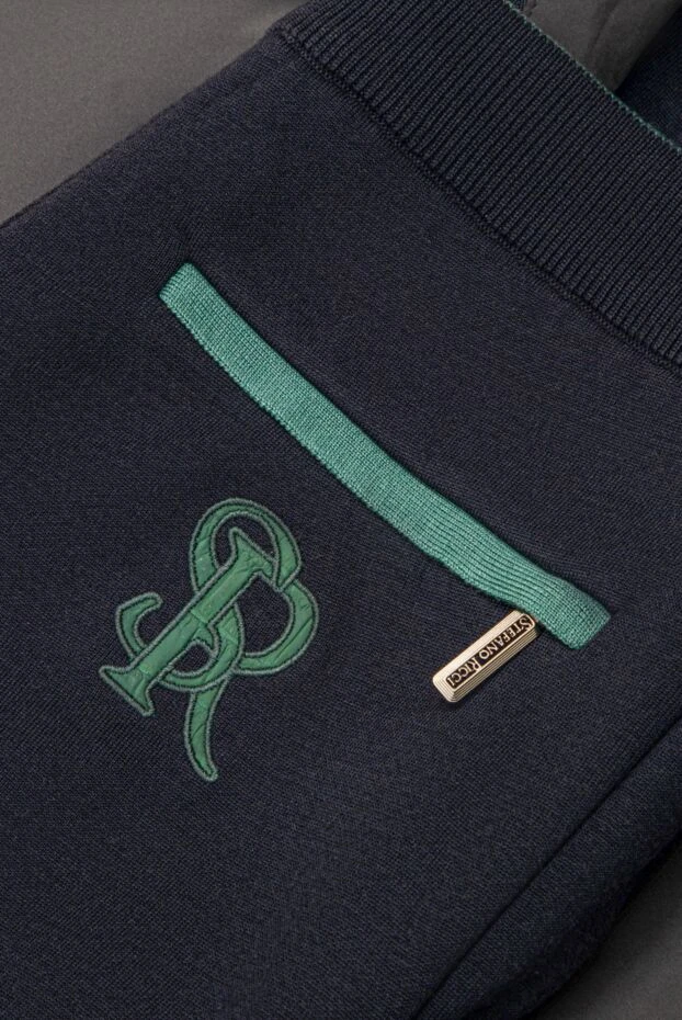 Stefano Ricci костюм спортивный мужской из шерсти, шелка и кожи крокодила серый 165161 - фото 2