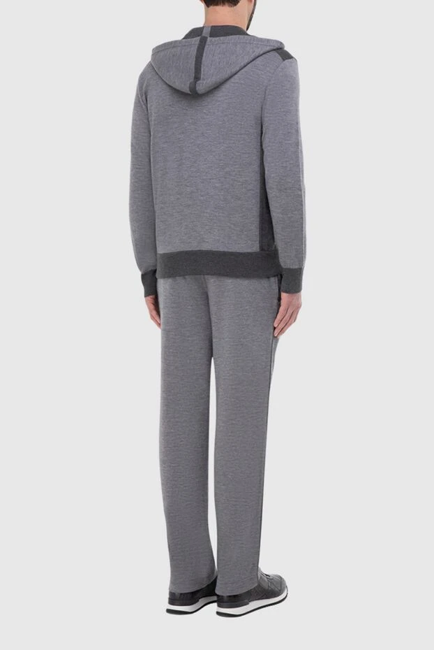 Stefano Ricci men's sports suit made of cashmere and crocodile leather gray 165162 - photo 3