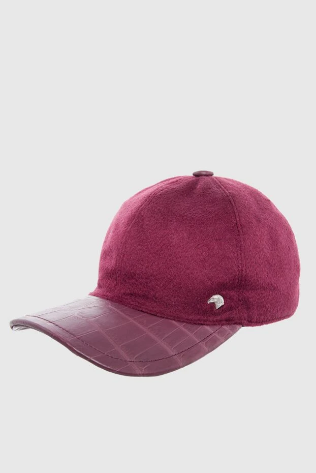 Stefano Ricci нубук пен крокодил терісінен жасалған ерлер қалпақ, бургундия 165165 - фото 3