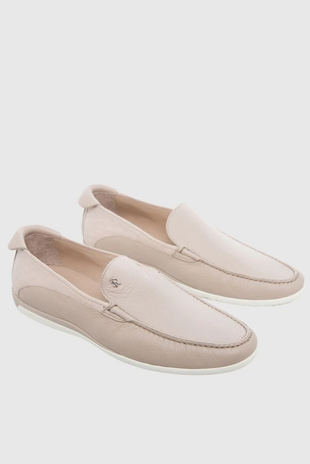 Stefano Ricci ерлерге арналған бежевый былғары лоферлері 165171 - фото 3