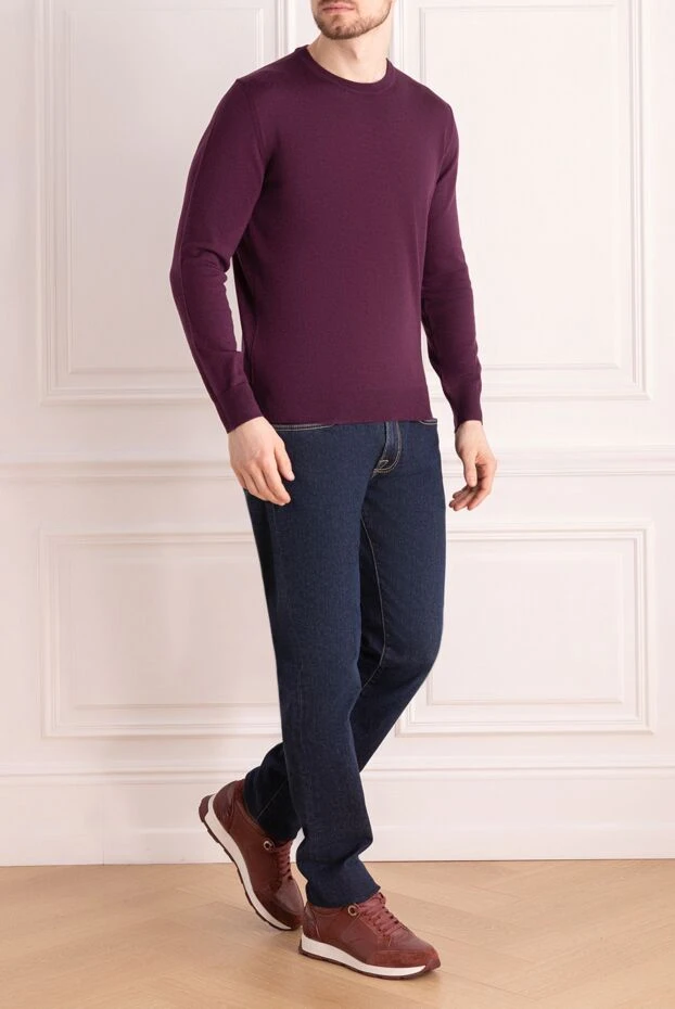 Dalmine man violet wool jumper for men купить с ценами и фото 165179 - photo 2