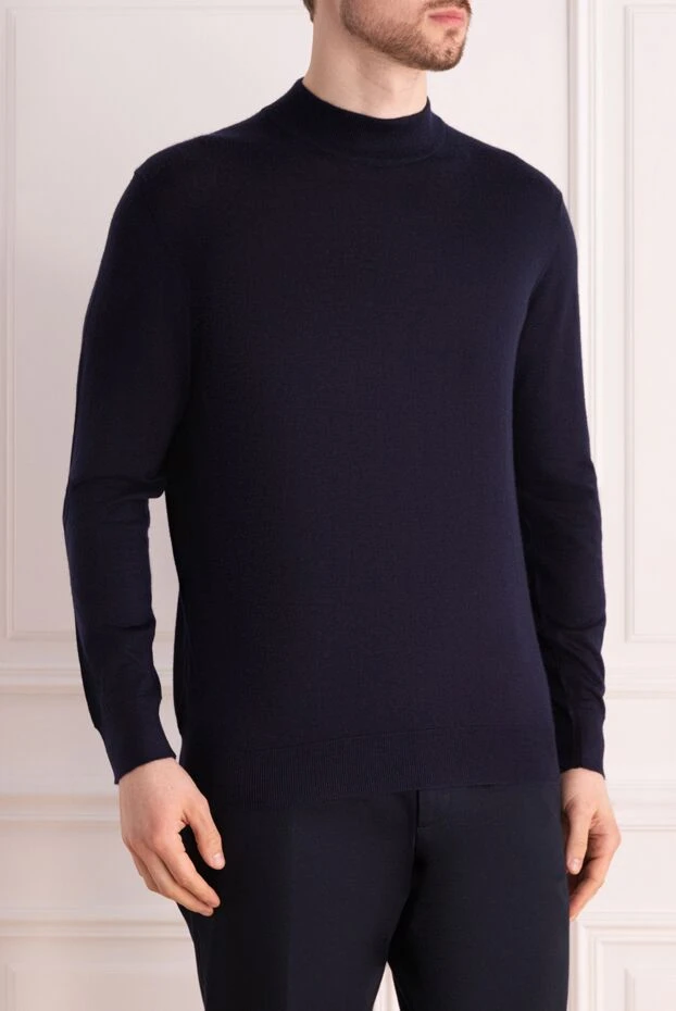 Cesare di Napoli man jumper with high neck, wool, gray for men 141425 - photo 3