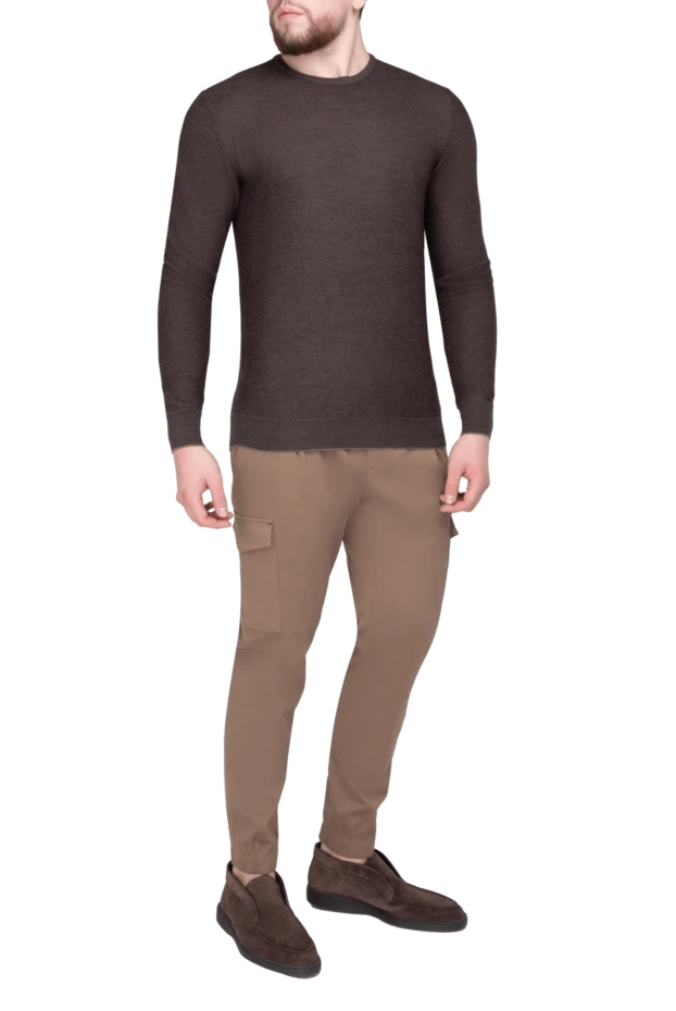 Dalmine man wool and silk jumper brown for men купить с ценами и фото 165206 - photo 2