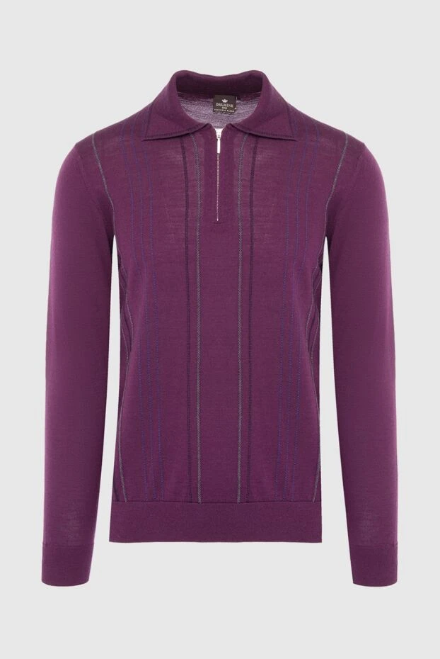 Dalmine man wool, silk and cashmere long sleeve polo violet for men купить с ценами и фото 165232 - photo 1