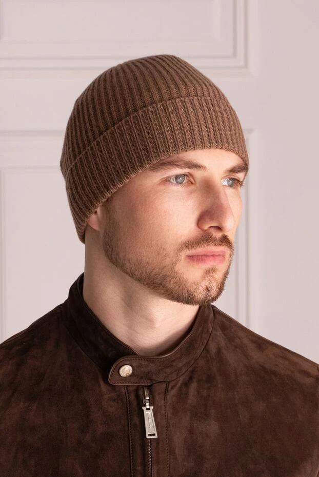 Malo man brown cashmere hat for men купить с ценами и фото 165275 - photo 2