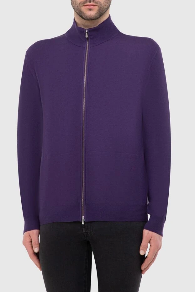 Malo man men's wool cardigan purple купить с ценами и фото 165281 - photo 2