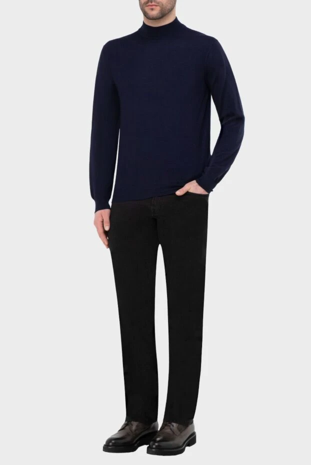 Malo man cashmere jumper blue for men купить с ценами и фото 165285 - photo 2