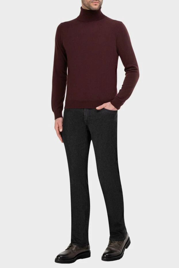 Malo man men's cashmere golf burgundy купить с ценами и фото 165288 - photo 2