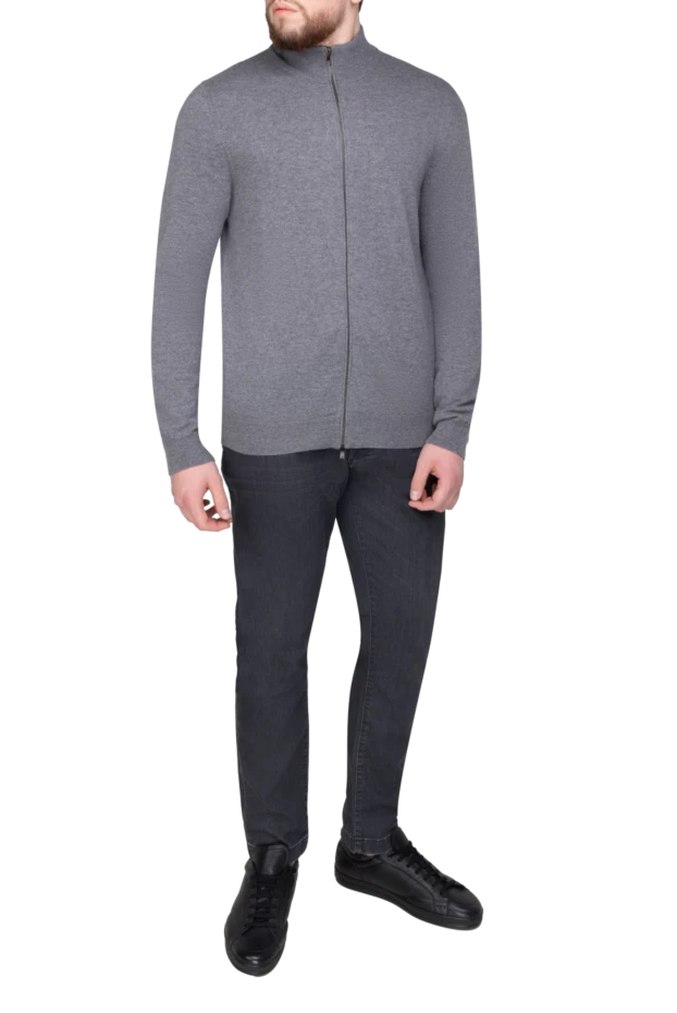 Malo man men's cashmere cardigan gray купить с ценами и фото 165319 - photo 2