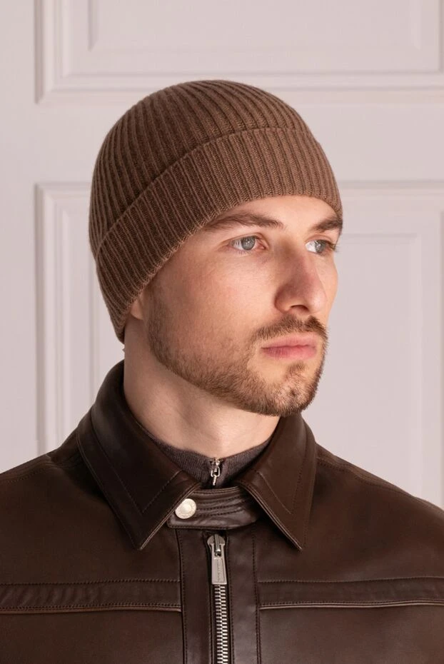 Malo man brown cashmere hat for men купить с ценами и фото 165337 - photo 2