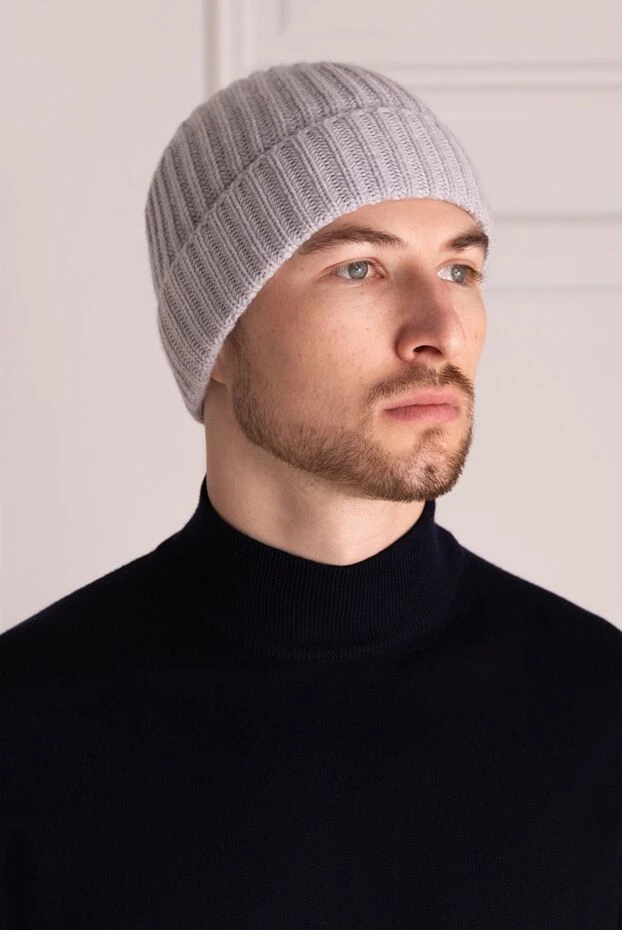 Malo man blue cashmere hat for men купить с ценами и фото 165338 - photo 2