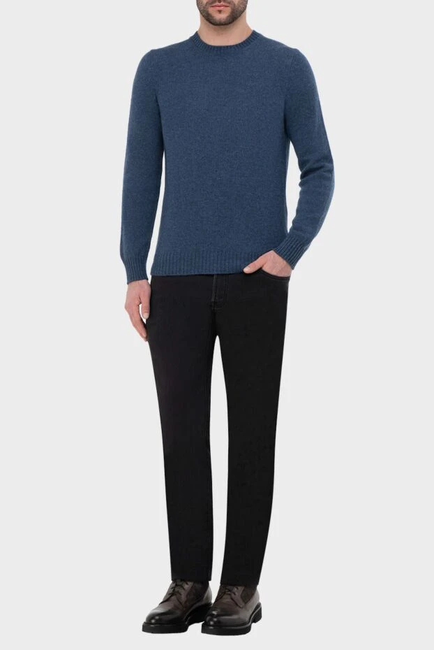 Gran Sasso man wool jumper blue for men купить с ценами и фото 165359 - photo 2