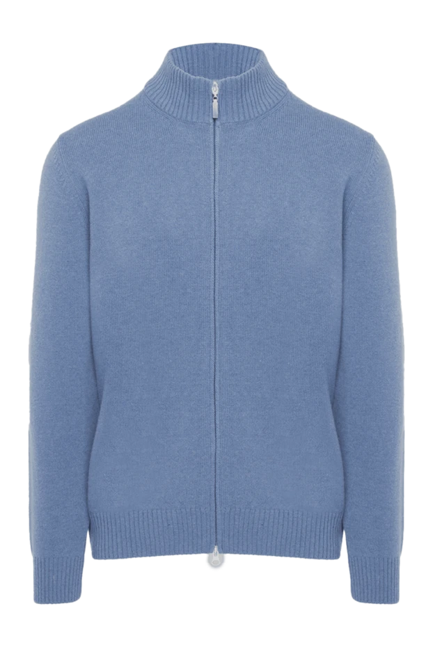 Gran Sasso man men's blue wool cardigan купить с ценами и фото 165364 - photo 1