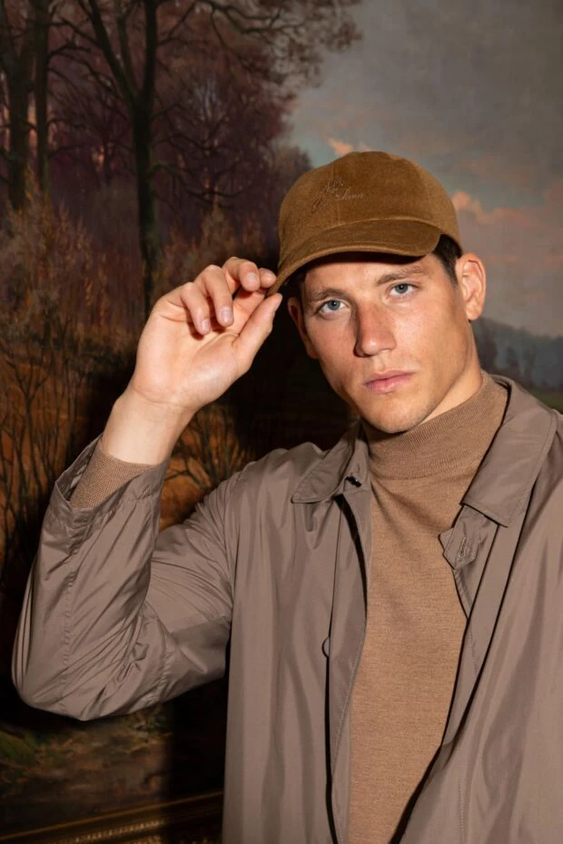 Gran Sasso джемпер с высоким воротником-стойкой шерстяной темно-бежевый мужской 165374 - фото 2