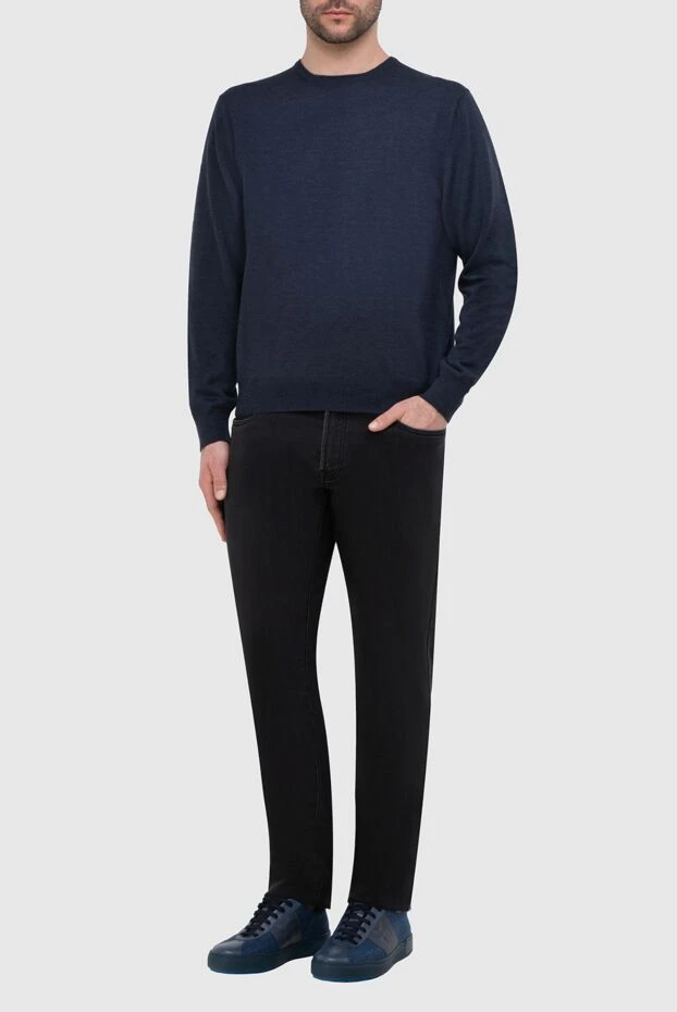 Gran Sasso man wool jumper blue for men купить с ценами и фото 165388 - photo 2