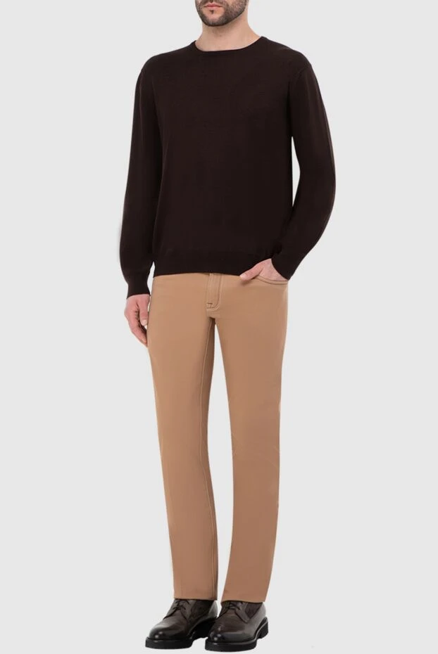 Gran Sasso man brown wool jumper for men купить с ценами и фото 165391 - photo 2